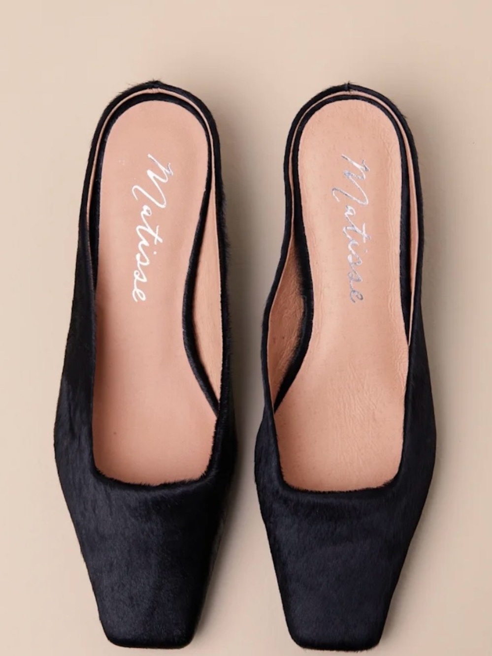 Matisse | Classy calf hair kitten heel mule black